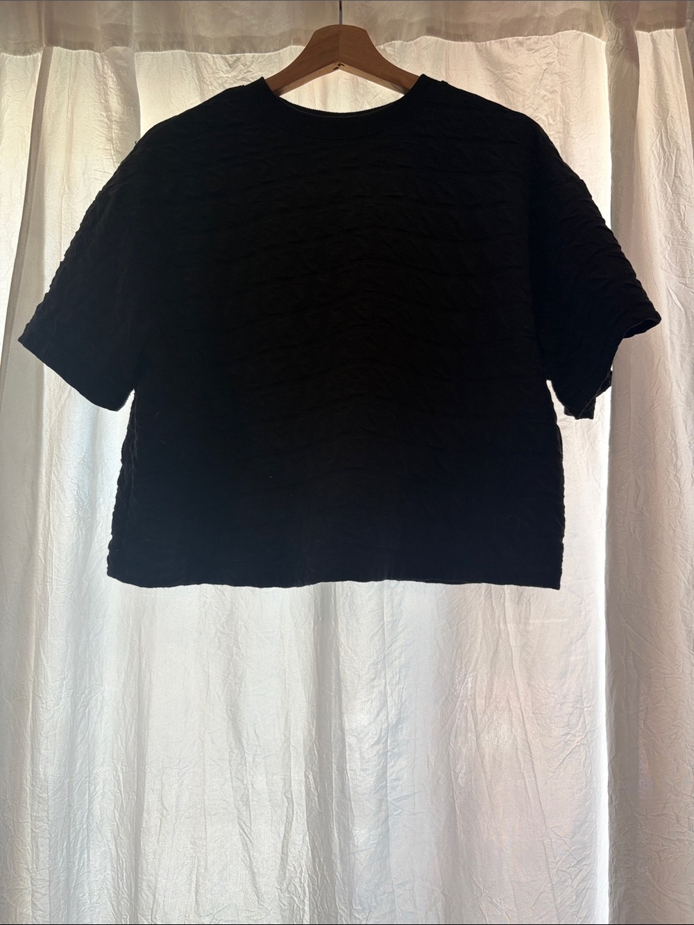 a new day Black Short-Sleeve Boxy Tee